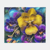 パニかわいらしーズ美術 フリースブランケット (正面(横))