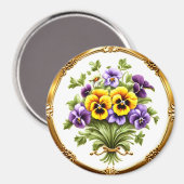パニかわいらしーフラワーブーケ磁石 マグネット (正面/裏面)