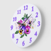 パニかわいらしー時計、編集してテキストを追加、画像 ラージ壁時計 (傾斜)