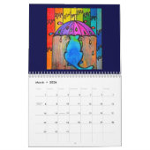 パニア・ブラウン・アートワークスカラフル・キャッツ・カレンダー2025 カレンダー (3月 2026)