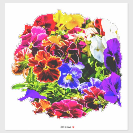 パニカラフルーの花 シール (シート)