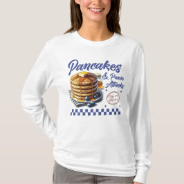 パニケートするパンケーキ メンタルヘルスユーモア Tシャツ