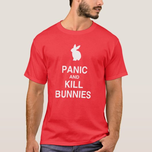 パニックおよび殺害のバニー Tシャツ (正面)