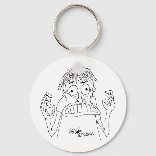 パニックぎみのかわいいキャラクター キーホルダー (正面)