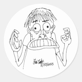 パニックぎみのかわいいキャラクター ラウンドシール