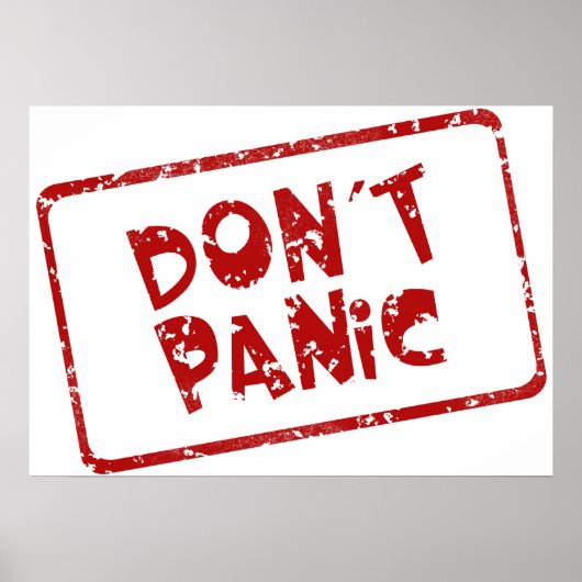 パニックにならない ポスター (正面)