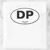 パニックにならない 楕円形シール (バッグ)