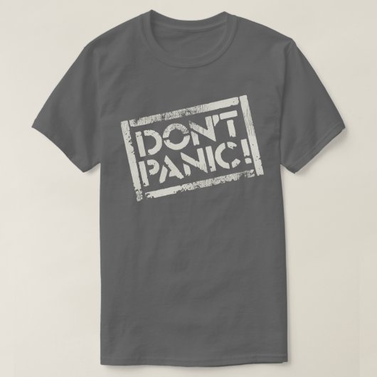 パニックにならない Tシャツ (デザイン正面)