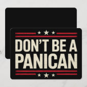 パニックになるな PANICAN パニック 面白い トランプ 招待状 (正面/裏面)