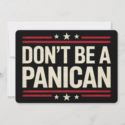 パニックになるな PANICAN パニック 面白い トランプ 招待状 (正面)