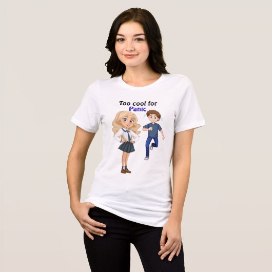 パニックには冷静すぎる トライブレンドTシャツ (正面全面)