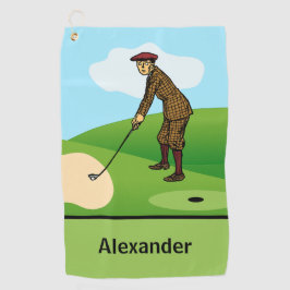 パニックに陥ったダファーが投球 ゴルフタオル