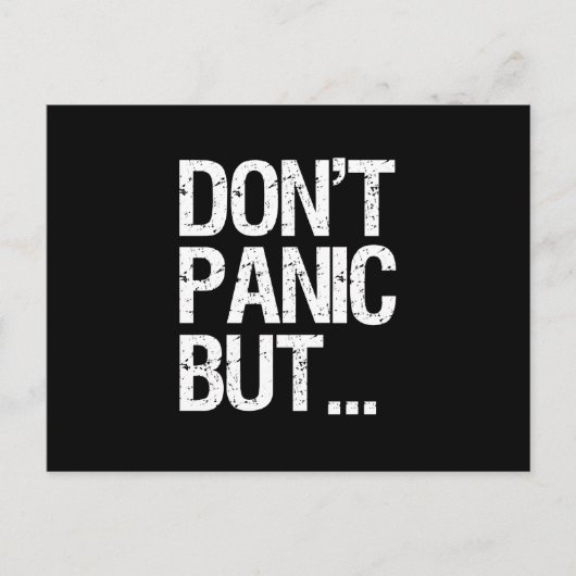 パニックに陥らないで下さい ポストカード (正面)