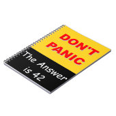 パニックに陥らないで下さい-答えは42です ノートブック (左側)