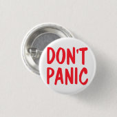 パニックに陥らないで下さい 缶バッジ (正面&裏面)