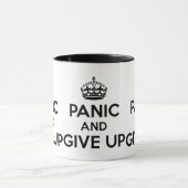 パニックに陥り、あきらめて下さい マグカップ (中央)