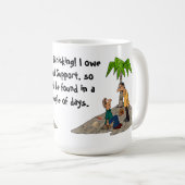 パニックに陥る停止私は養育費のマグを負います コーヒーマグカップ (正面右)