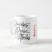 パニックパーソナライズされた障害認識度セラミックマググ コーヒーマグカップ (正面左)