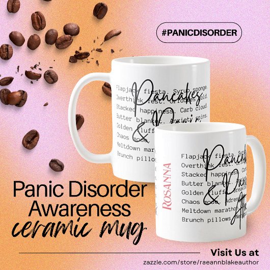 パニックパーソナライズされた障害認識度セラミックマググ コーヒーマグカップ