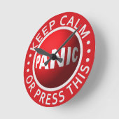 パニックボタンの壁時計 ラウンド壁時計 (傾斜)