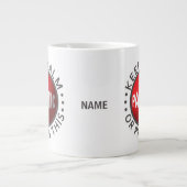 パニックボタンカスタムマグ ジャンボコーヒーマグカップ (正面)