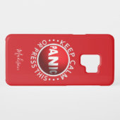 パニックボタン名前をカスタムするの電話番号 Case-Mate iPhoneケース (裏面(横))