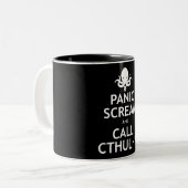 パニック叫びおよび呼出しCthulhu ツートーンマグカップ (正面左)