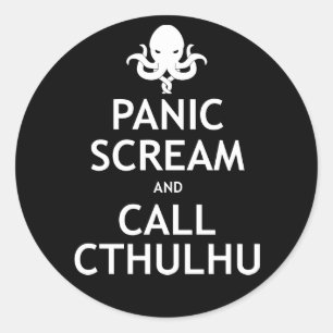 パニック叫びおよび呼出しCthulhu ラウンドシール