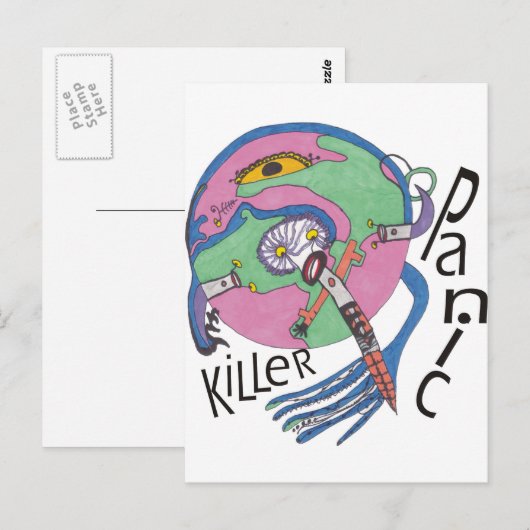 パニック殺人者 ポストカード (正面/裏面)