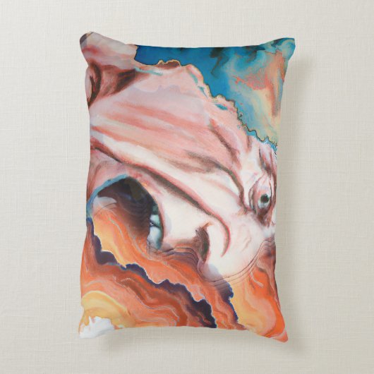 パニック波の油絵 アクセントクッション (裏面(縦))