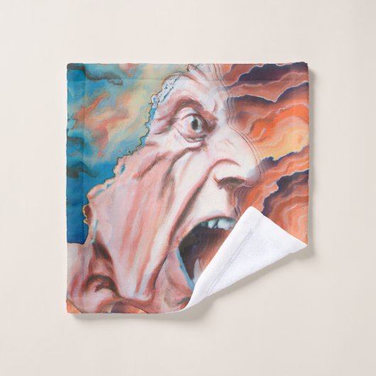 パニック波の油絵 ウォッシュタオル (ウォッシュタオル)