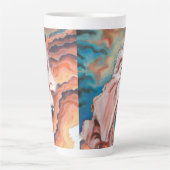 パニック波の油絵 カフェラテマグ (正面)