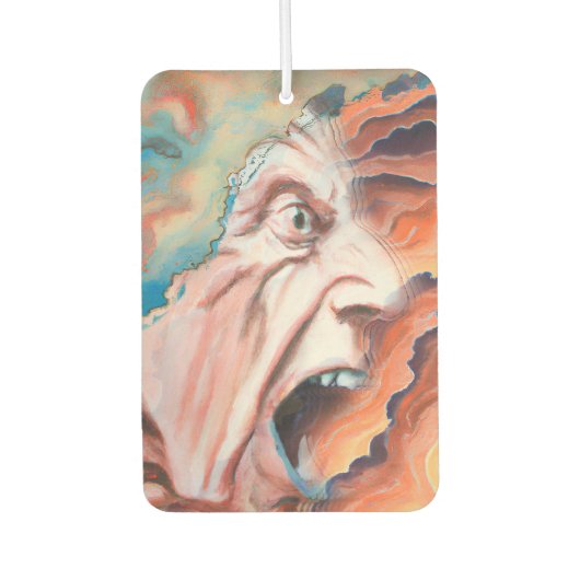 パニック波の油絵 カーエアーフレッシュナー (正面)