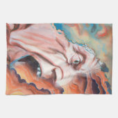 パニック波の油絵 キッチンタオル (横)