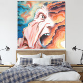 パニック波の油絵 キャンバスプリント (インサイチュ (寝室))