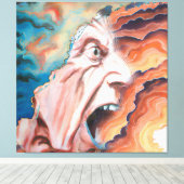 パニック波の油絵 キャンバスプリント (インサイチュ (ウッドフロア))