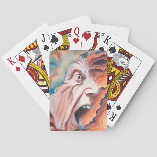 パニック波の油絵 トランプ (裏面)