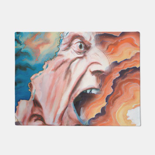 パニック波の油絵 ドアマット (正面)