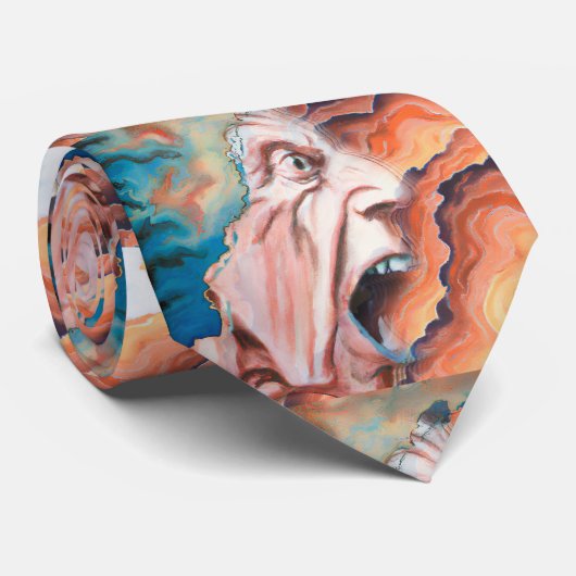 パニック波の油絵 ネクタイ (ロール)