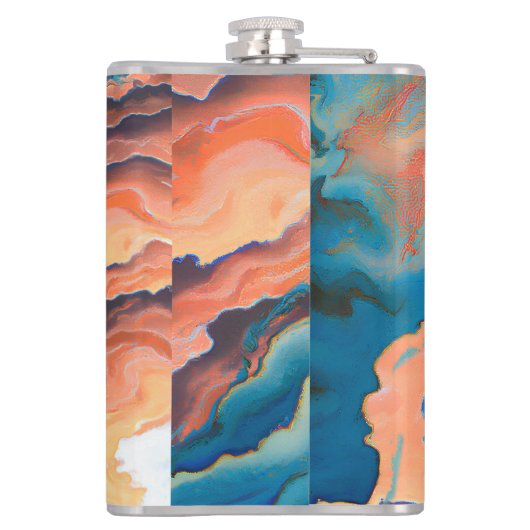 パニック波の油絵 フラスク (裏面)