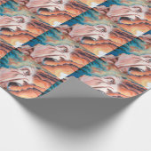 パニック波の油絵 ラッピングペーパー (角)