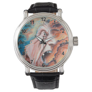 パニック波の油絵 腕時計