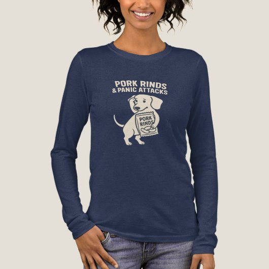 パニック発作とポークリンド | 不安なダックスフント トライブレンドTシャツ (正面)