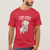 パニック発作とポークリンド | 不安なダックスフント Tシャツ (正面)