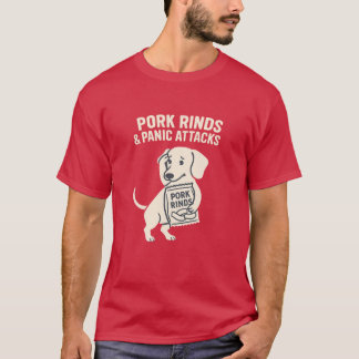 パニック発作とポークリンド | 不安なダックスフント Tシャツ