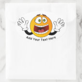 パニック絵文字 楕円形シール (バッグ)