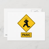 パニック警告標識 ポストカード (正面/裏面)