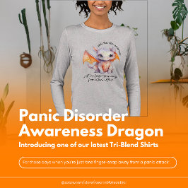 パニック障害啓発ドラゴン ブラックレタリング トライブレンドＴシャツ