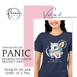 パニック障害啓発ドラゴン ホワイトレタリング トライブレンドＴシャツ