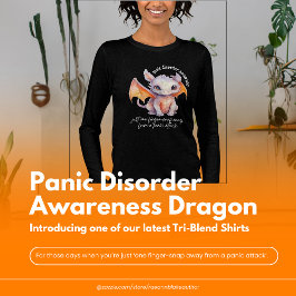 パニック障害啓発ドラゴン ホワイトレタリング トライブレンドＴシャツ